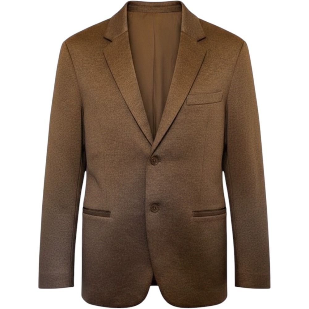 Men's‎ Casual Long Sleeve Suit Jacket Brown  XL Tall